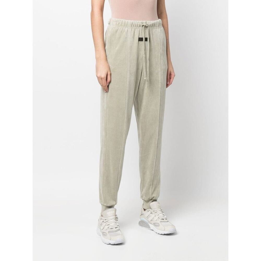 Fear of God Essentials Logo Patch Velour Pants NWT Large